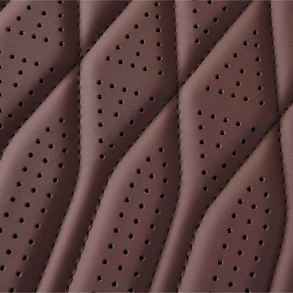 Luxus SeatSkin™ Housses de Siège sur Mesure en Similicuir – Motif Losange Marron Chocolat