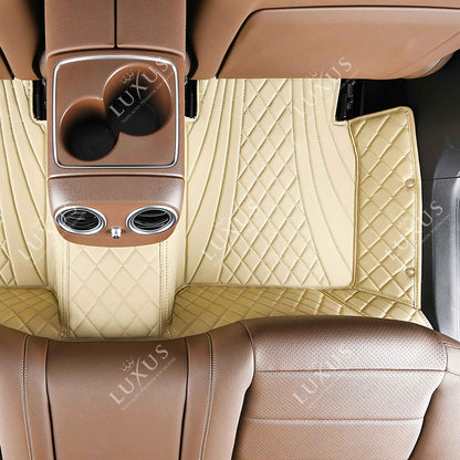 Tapis de Sol 3D sur Mesure Premium Luxus – Motif Hybride Beige Crème