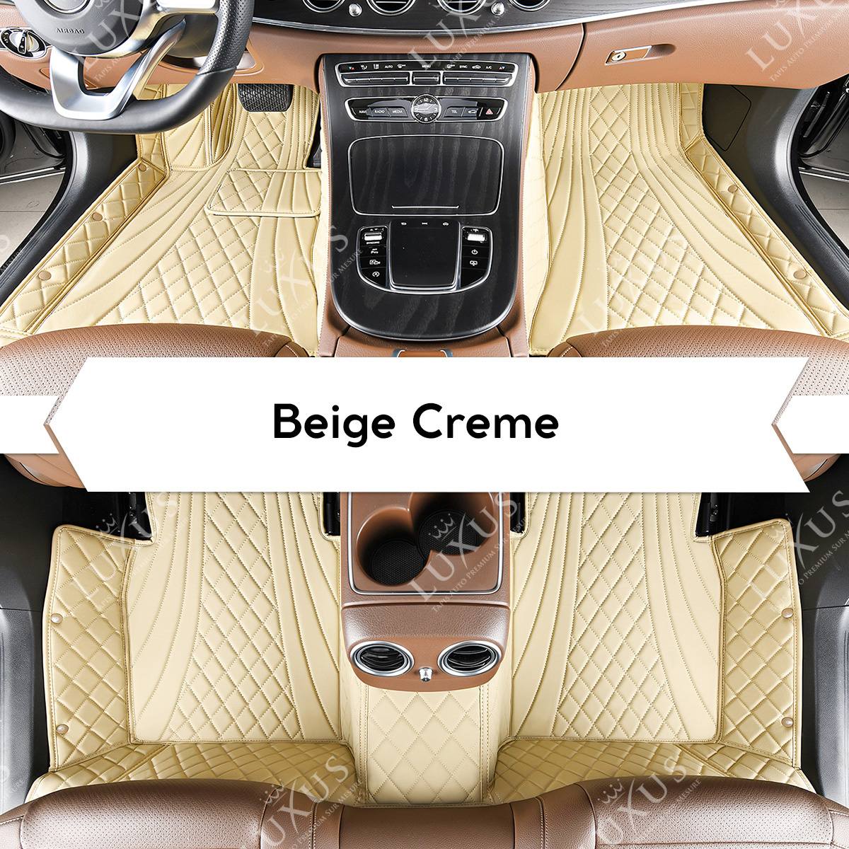 Tapis de Sol 3D sur Mesure Premium Luxus – Motif Hybride Beige Crème