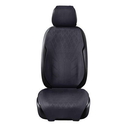 Luxus SeatSkin™ Housses de Siège sur Mesure en Suédine – Motif Losange Noir