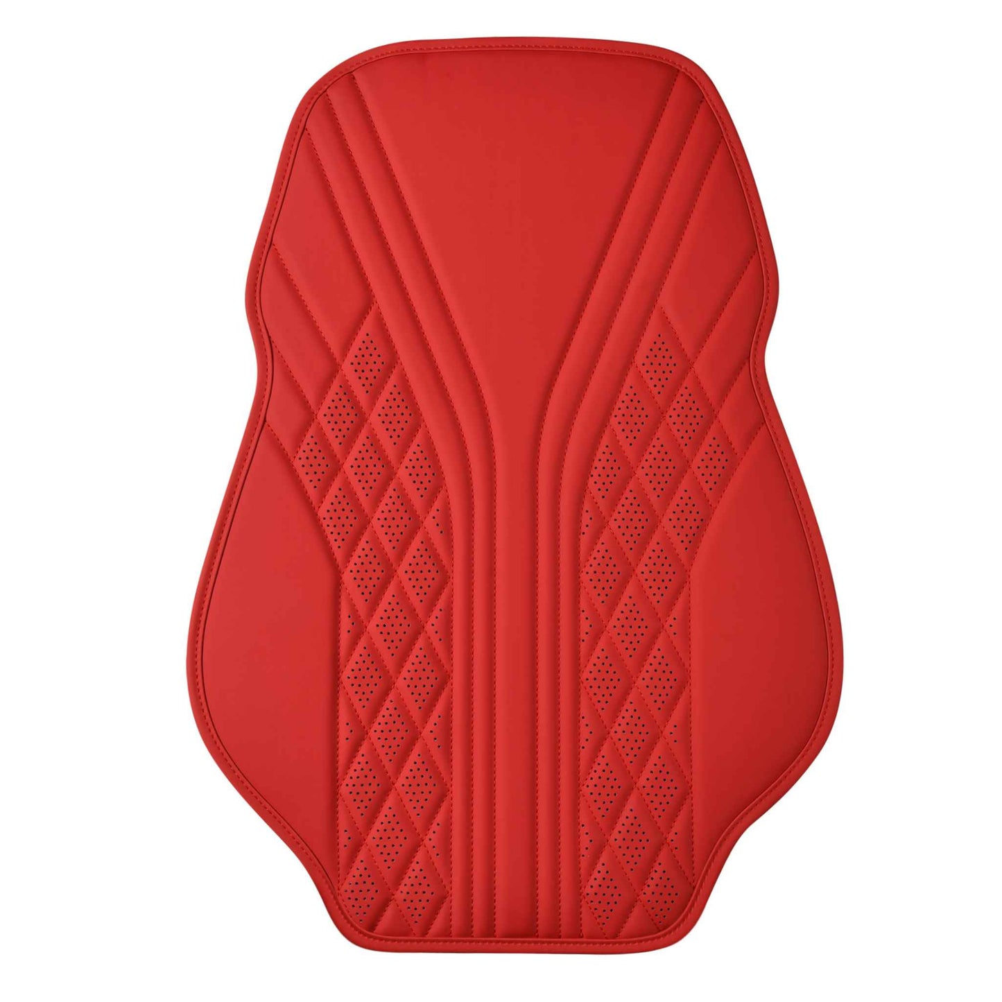 Luxus SeatSkin™ Housses de Siège sur Mesure en Similicuir – Motif Hybride Marron Caramel