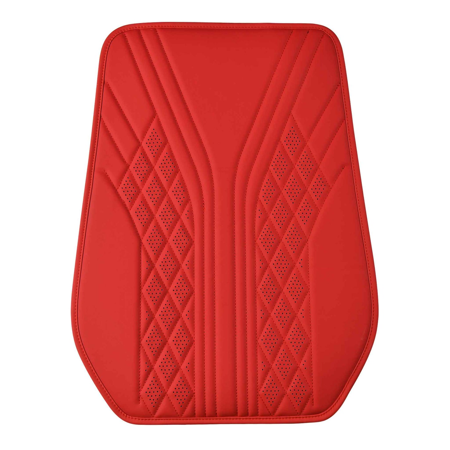 Luxus SeatSkin™ Housses de Siège sur Mesure en Similicuir – Motif Hybride Marron Caramel