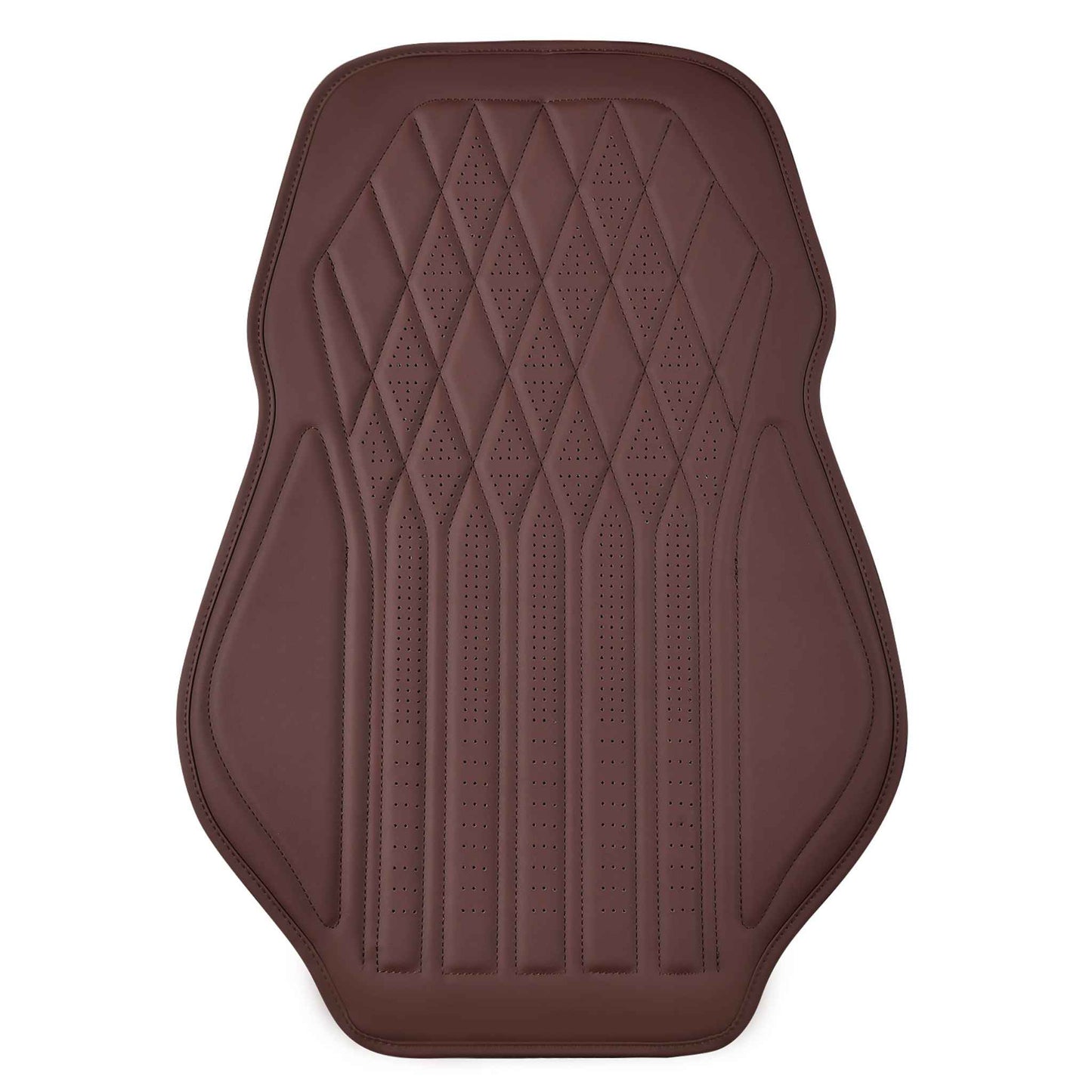 Luxus SeatSkin™ Housses de Siège sur Mesure en Similicuir – Motif Losange Marron Caramel