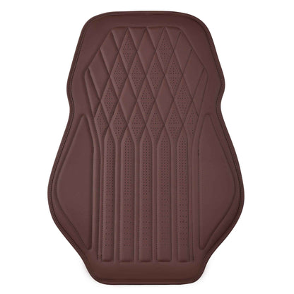 Luxus SeatSkin™ Housses de Siège sur Mesure en Similicuir – Motif Losange Marron Caramel