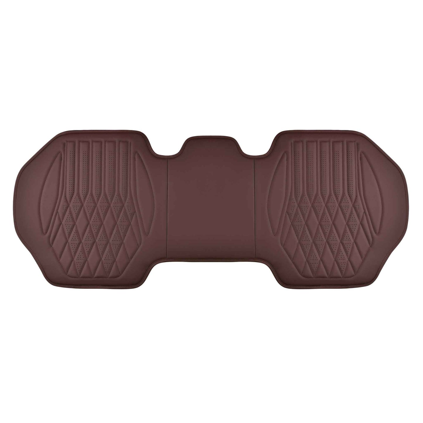 Luxus SeatSkin™ Housses de Siège sur Mesure en Similicuir – Motif Losange Marron Chocolat