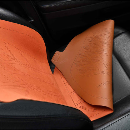 Luxus SeatSkin™ Housses de Siège sur Mesure en Suédine – Motif Losange Rouge Cerise