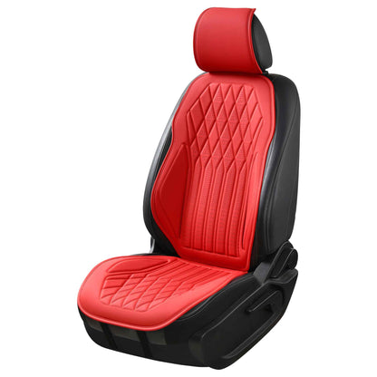 Luxus SeatSkin™ Housses de Siège sur Mesure en Similicuir – Motif Losange Rouge Ferrari