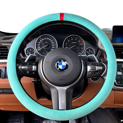 Housses de volant en Alcantara - Bleu Tiffany
