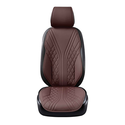 Luxus SeatSkin™ Housses de Siège sur Mesure en Similicuir – Motif Hybride Marron Chocolat