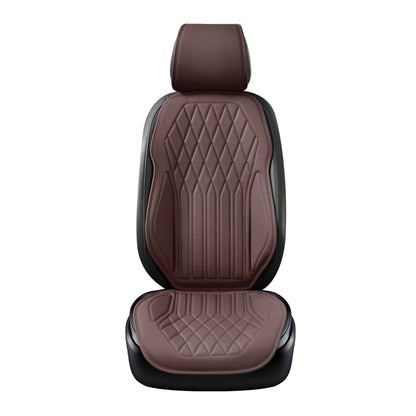 Luxus SeatSkin™ Housses de Siège sur Mesure en Similicuir – Motif Losange Marron Chocolat