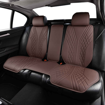 Luxus SeatSkin™ Housses de Siège sur Mesure en Similicuir – Motif Hybride Marron Chocolat