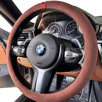 Housse de volant en Alcantara - Marron chocolat