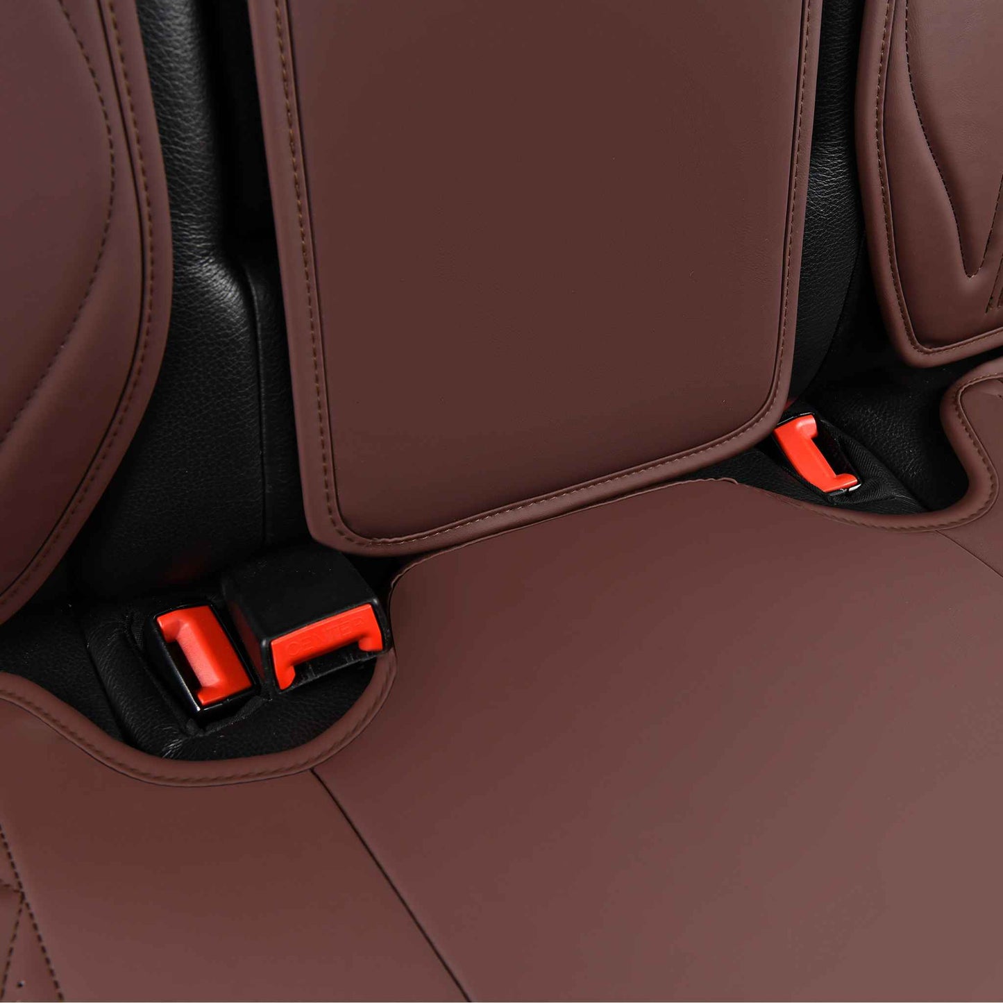 Luxus SeatSkin™ Housses de Siège sur Mesure en Similicuir – Motif Losange Marron Chocolat