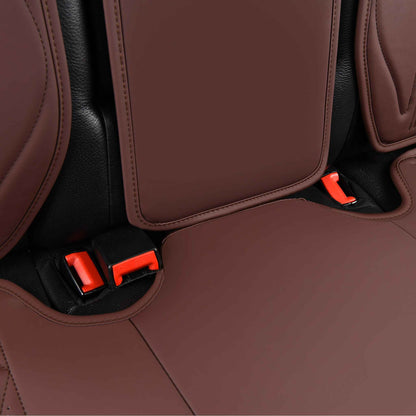 Luxus SeatSkin™ Housses de Siège sur Mesure en Similicuir – Motif Losange Marron Chocolat