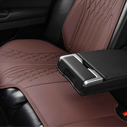 Luxus SeatSkin™ Housses de Siège sur Mesure en Similicuir – Motif Losange Marron Caramel