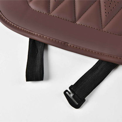 Luxus SeatSkin™ Housses de Siège sur Mesure en Similicuir – Motif Losange Marron Chocolat