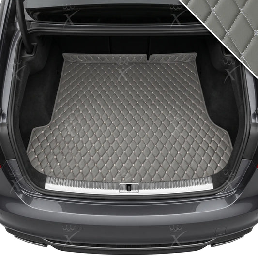 Tapis de Coffre sur Mesure Premium Luxus – Motif Losange Gris Perle