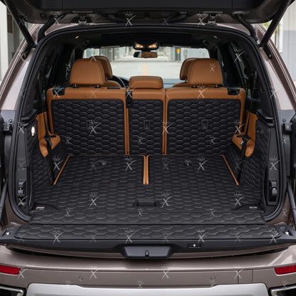 Tapis de Coffre 3D Intégral sur Mesure Premium Luxus – Motif Nid d’Abeille Noir avec Surpiqûres Noires