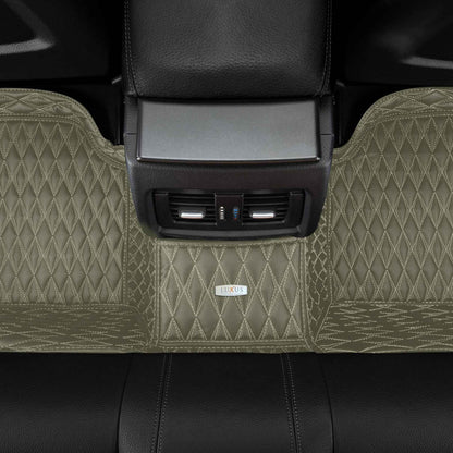 Tapis de Sol 3D sur Mesure Premium Luxus – Motif Double Losange Brun Kaki