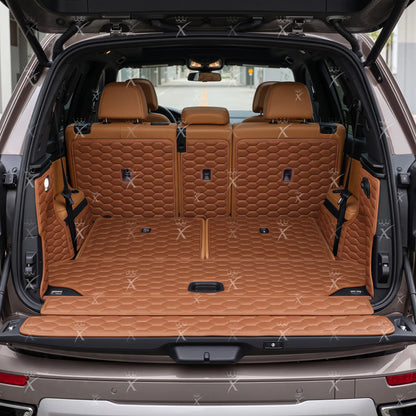 Tapis de Coffre 3D Intégral sur Mesure Premium Luxus – Motif Nid d’Abeille Marron Caramel