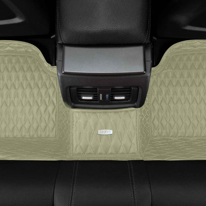 Tapis de Sol 3D sur Mesure Premium Luxus – Motif Double Losange Beige Crème