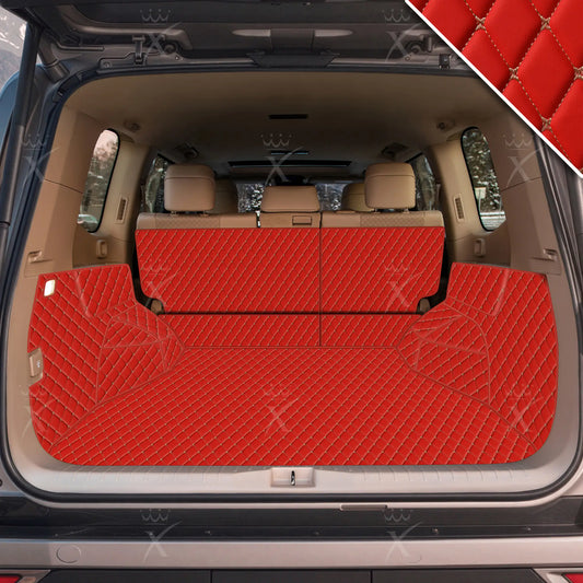 Tapis de Coffre 3D Intégral sur Mesure Premium Luxus – Motif Losange Rouge Ferrari
