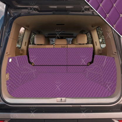 Tapis de Coffre 3D Intégral Sur Mesure Premium Luxus – Motif Losange Mauve Lavande