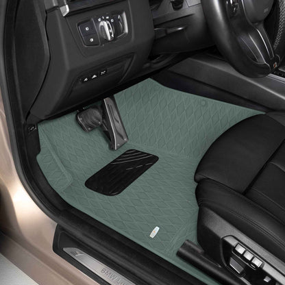 Tapis de Sol 3D sur Mesure Premium Luxus – Motif Double Losange Gris Sauge