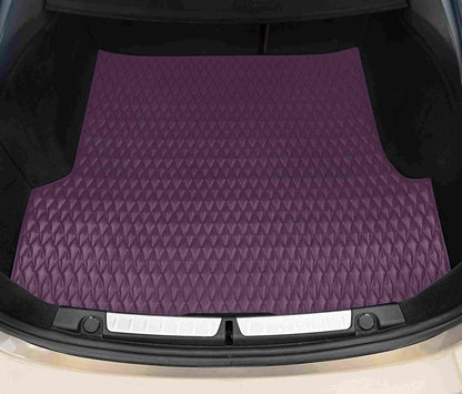 Tapis de Coffre sur Mesure Premium Luxus – Motif Double Losange Violet Nocturne