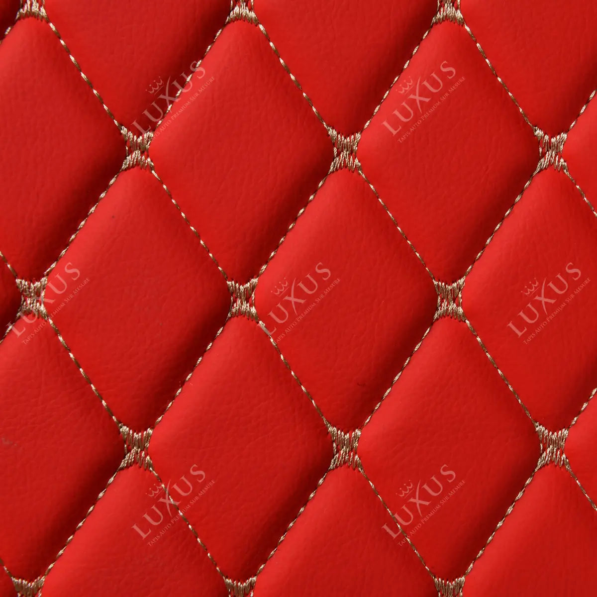 Tapis de Coffre sur Mesure Premium Luxus – Motif Losange Rouge Ferrari