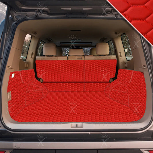 Tapis de Coffre 3D Intégral sur Mesure Premium Luxus – Motif Nid d’Abeille Rouge Ferrari