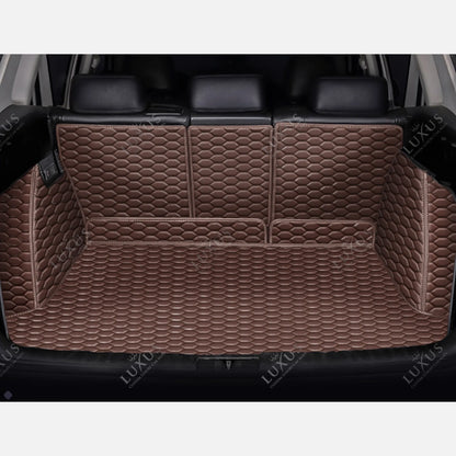 Tapis de Coffre 3D Intégral sur Mesure Premium Luxus – Motif Nid d’Abeille Marron Chocolat