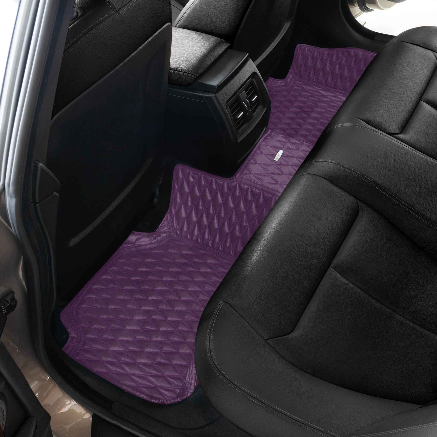 Tapis de Sol Premium Sur Mesure en 3D | Motif Double Losange | Violet Nocturne