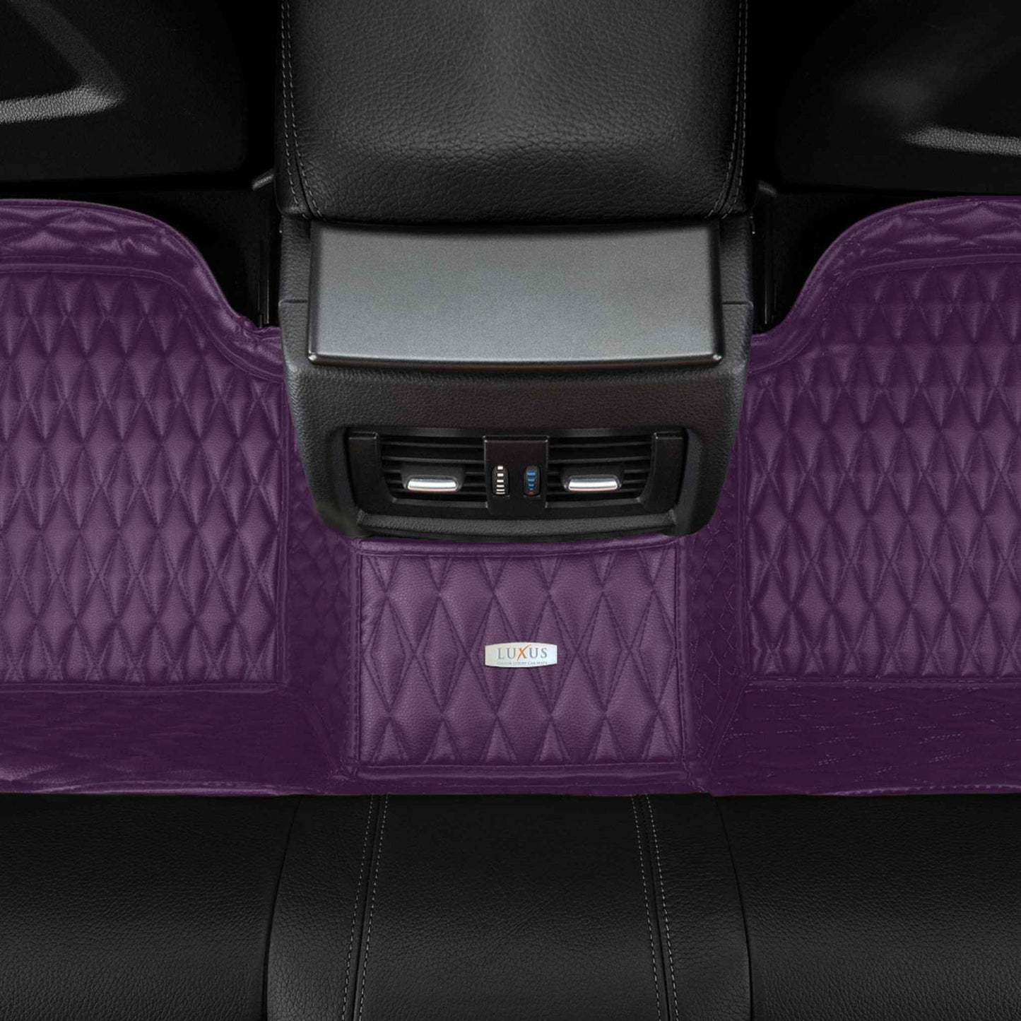 Tapis de Sol Premium Sur Mesure en 3D | Motif Double Losange | Violet Nocturne