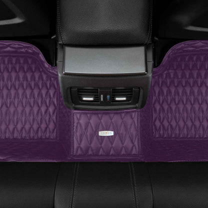 Tapis de Sol Premium Sur Mesure en 3D | Motif Double Losange | Violet Nocturne