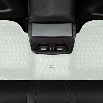 Tapis de Sol 3D sur Mesure Premium Luxus – Motif Double Losange Blanc Neige