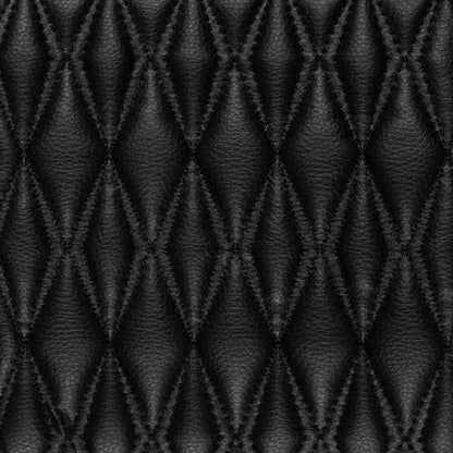 Tapis de Coffre sur Mesure Premium Luxus – Motif Double Losange Noir avec Surpiqûres Noires