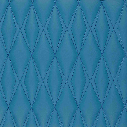 Tapis de Coffre sur Mesure Premium Luxus – Motif Double Losange Bleu Ciel