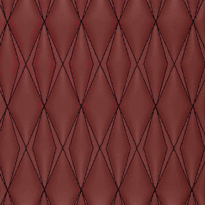 Tapis de Coffre sur Mesure Premium Luxus – Motif Double Losange Rouge Bordeaux