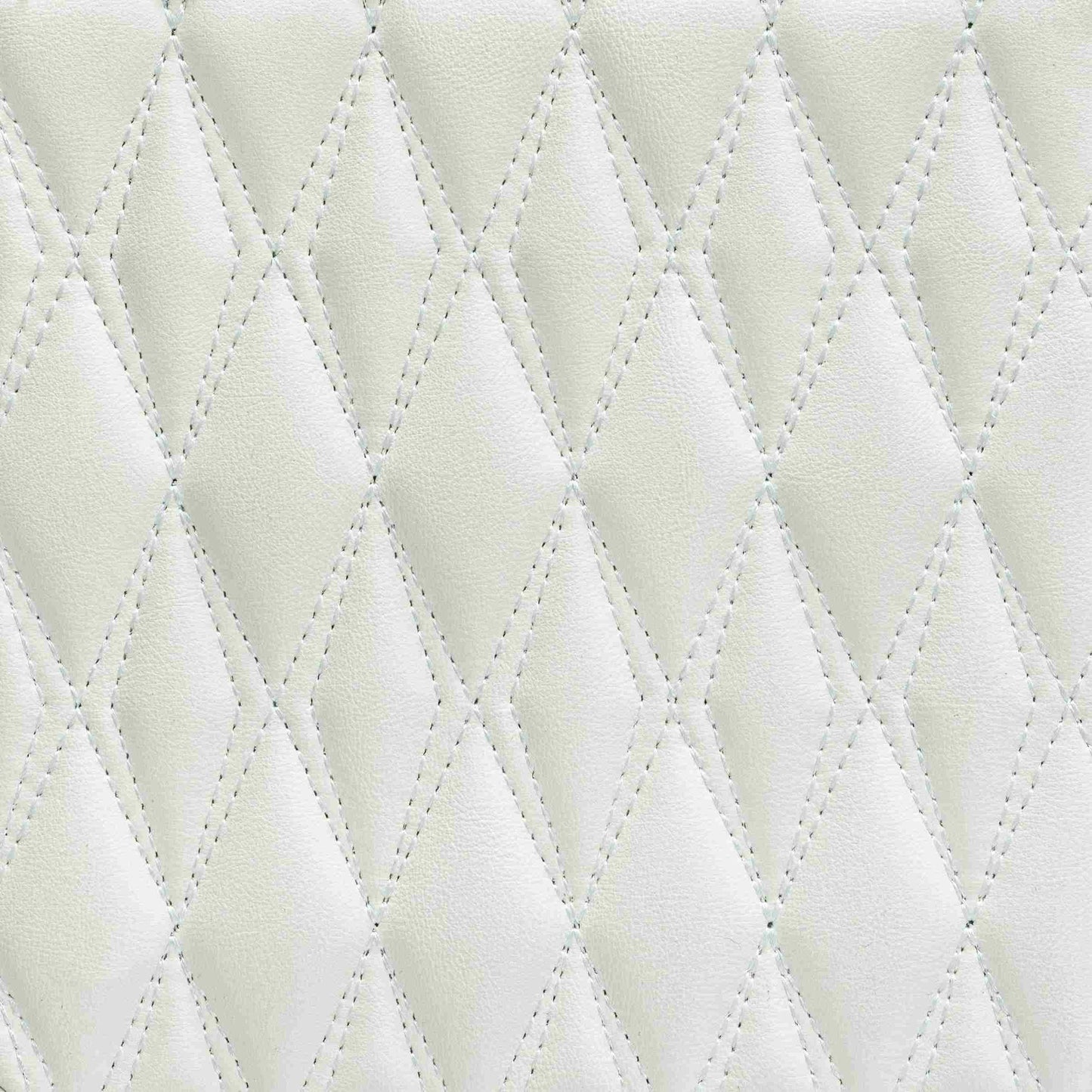 Tapis de Coffre sur Mesure Premium Luxus – Motif Double Losange Blanc Neige
