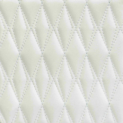 Tapis de Coffre sur Mesure Premium Luxus – Motif Double Losange Blanc Neige