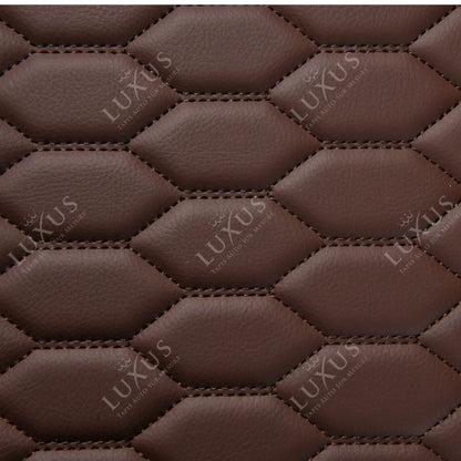 Tapis de Coffre 3D Intégral sur Mesure Premium Luxus – Motif Nid d’Abeille Marron Chocolat