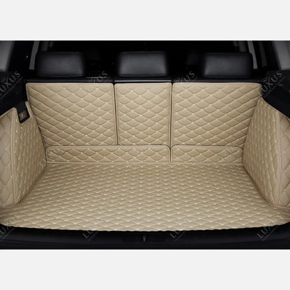 Tapis de coffre 3D intégral sur mesure premium Luxus – motif losange beige crème