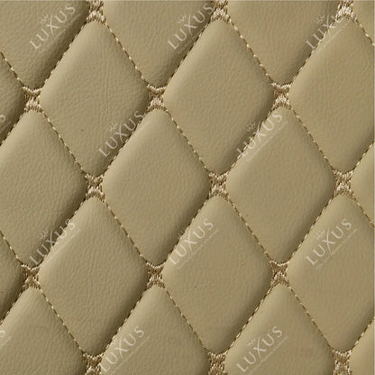 Tapis de coffre 3D intégral sur mesure premium Luxus – motif losange beige crème