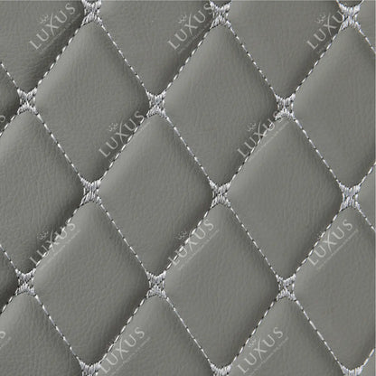 Tapis de Coffre sur Mesure Premium Luxus – Motif Losange Gris Perle