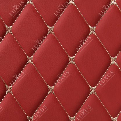 Tapis de coffre 3D intégral sur mesure premium Luxus – motif losange rouge cerise