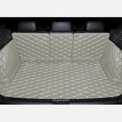 Tapis de Coffre 3D Intégral sur Mesure Premium Luxus – Motif Losange Gris Perle
