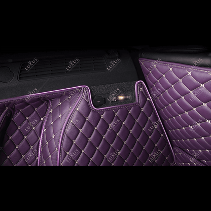 Tapis de coffre 3D intégral sur mesure premium Luxus – motif losange mauve lavande